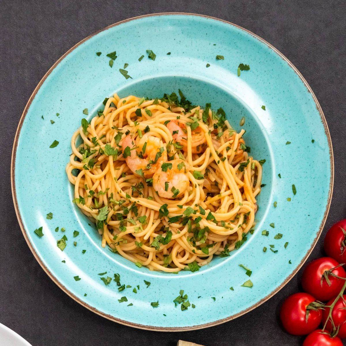 Spaghetti picante cu creveți